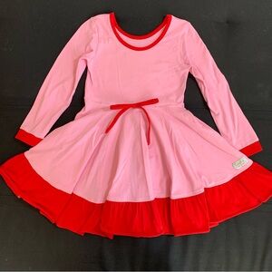 Tabitha Twinkle 5-6 Pink and Red Kids Dress